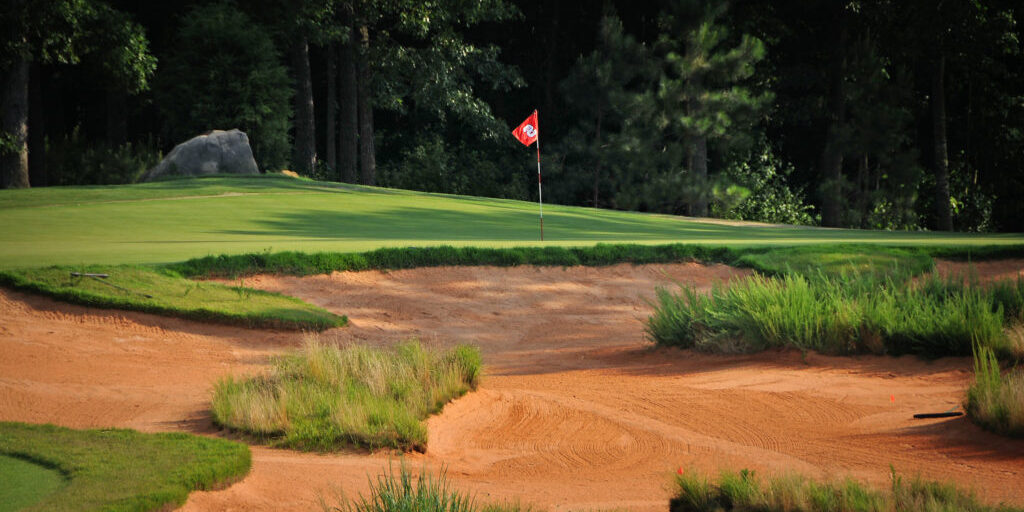 Tenth hole at the Lonnie Poole Golf Course.